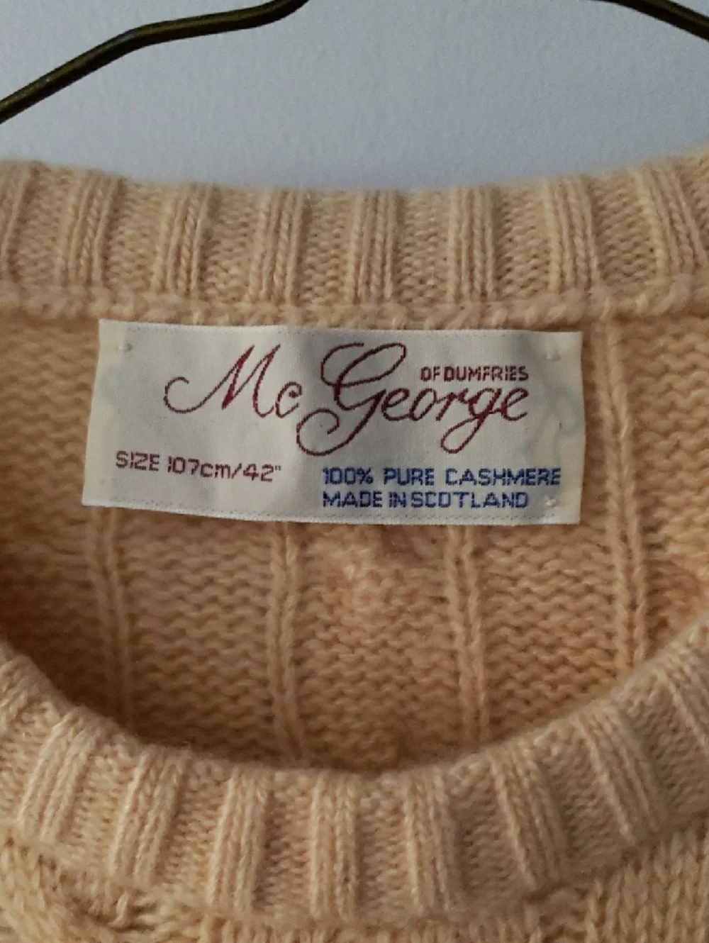 McGeorge Men's Cable Crewneck Sweater - Yellow - Picture 2 of 8